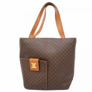 Celine Shoulder Bag Macadam Brown Women's